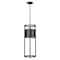 Z-Lite Luca Outdoor Chain Mount Ceiling Fixture, 1-Light, 9.25 In.W x 24 In.H, Black/Etched 517CHB-BK-LED - alternate 2